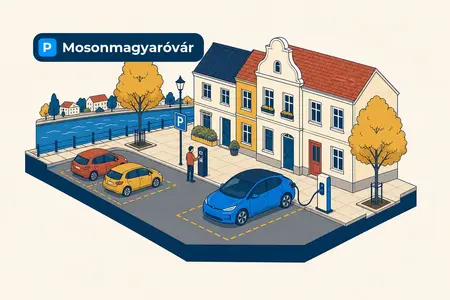 Koniec z bezpłatnym parkowaniem samochodów elektrycznych w Mosonmagyaróvárze